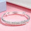 925 Stamp Silver Color Woman Lucky Animal Cuff Bracelet Peafowl Bangle Girls Party Jewelry Gifts Christmas