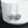 925 Stamp Silver Color Women Zircon Heart Dangle Earrings 2022 Trend Wedding Party Jewelry For Women Christmas GaaBou