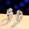 925 Stamped silver Beautiful plum bossom crystal earrings for women  designer party wedding jewelry holiday gifts