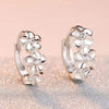 925 Stamped silver Beautiful plum bossom crystal earrings for women  designer party wedding jewelry holiday gifts