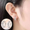 925 Stamped silver Beautiful plum bossom crystal earrings for women  designer party wedding jewelry holiday gifts