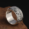 Fashion 925 Sterling Silver 12mm Width Rotatable Lucky Chinese Dragon Ring Men Thai Silver Fine Jewelry Gift Finger Ring