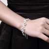 925 Sterling Silver Crystal Pretty dragonfly pendant necklace earring bracelet rings for women Jewelry set charm gifts