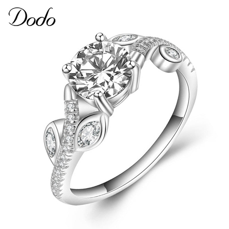 Fashion 925 Sterling Silver Flower Vine Leaf Rings For Women Femme Couple Ring Vintage Statement Jewelry Lover Gifts Anel JZ100