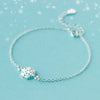 Fashion 925 Sterling Silver Frosted Snowflake Christmas Bracelet