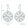 925 Sterling Silver Pretty classic circle drop Earrings for Women  Wedding Party Jewelry Christmas Gifts