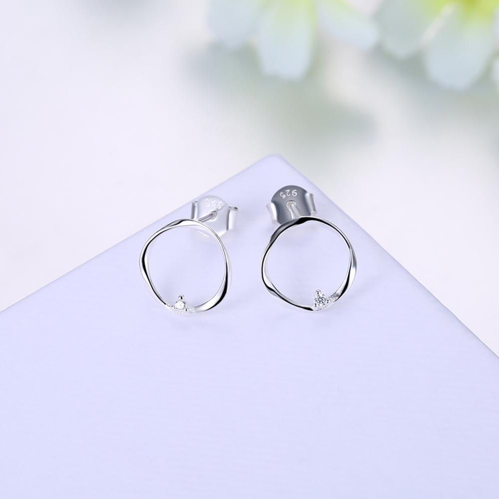 Fashion 925 Sterling Silver Round Earrings for Women yellow AAA Zircon fine Jewelry party gifts for girls