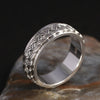 Fashion 925 Sterling Silver Waving Rope Rotatable Lucky Ring Men Thai Silver Fine Jewelry Gift Finger Ring ZY18-04-02
