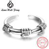 Fashion 925 Sterling Silver Women Open Rings Simple Geometry Adjustable Ring Fashion Party Jewelry