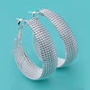 925 Sterling Silver hoop Earrings for Women Pretty classic Retro ethnic style Holiday gifts party wedding Jewelry