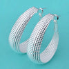 925 Sterling Silver hoop Earrings for Women Pretty classic Retro ethnic style Holiday gifts party wedding Jewelry