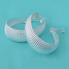 925 Sterling Silver hoop Earrings for Women Pretty classic Retro ethnic style Holiday gifts party wedding Jewelry