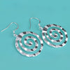 925 Sterling Silver spiral circle Earrings for Women charms fine party wedding Jewelry Christmas Gifts