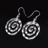 925 Sterling Silver spiral circle Earrings for Women charms fine party wedding Jewelry Christmas Gifts
