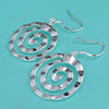 925 Sterling Silver spiral circle Earrings for Women charms fine party wedding Jewelry Christmas Gifts