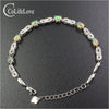 Fashion 925 silver opal bracelet 6 pcs natural opal silver bracelet for party solid 925 silver opal jewelry