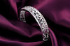 925 sterling Silver Pretty Hollow pattern bangles Bracelets for Women adjustable wedding accessories Party Gifts Jewelry