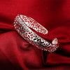 925 sterling Silver Pretty Hollow pattern bangles Bracelets for Women adjustable wedding accessories Party Gifts Jewelry