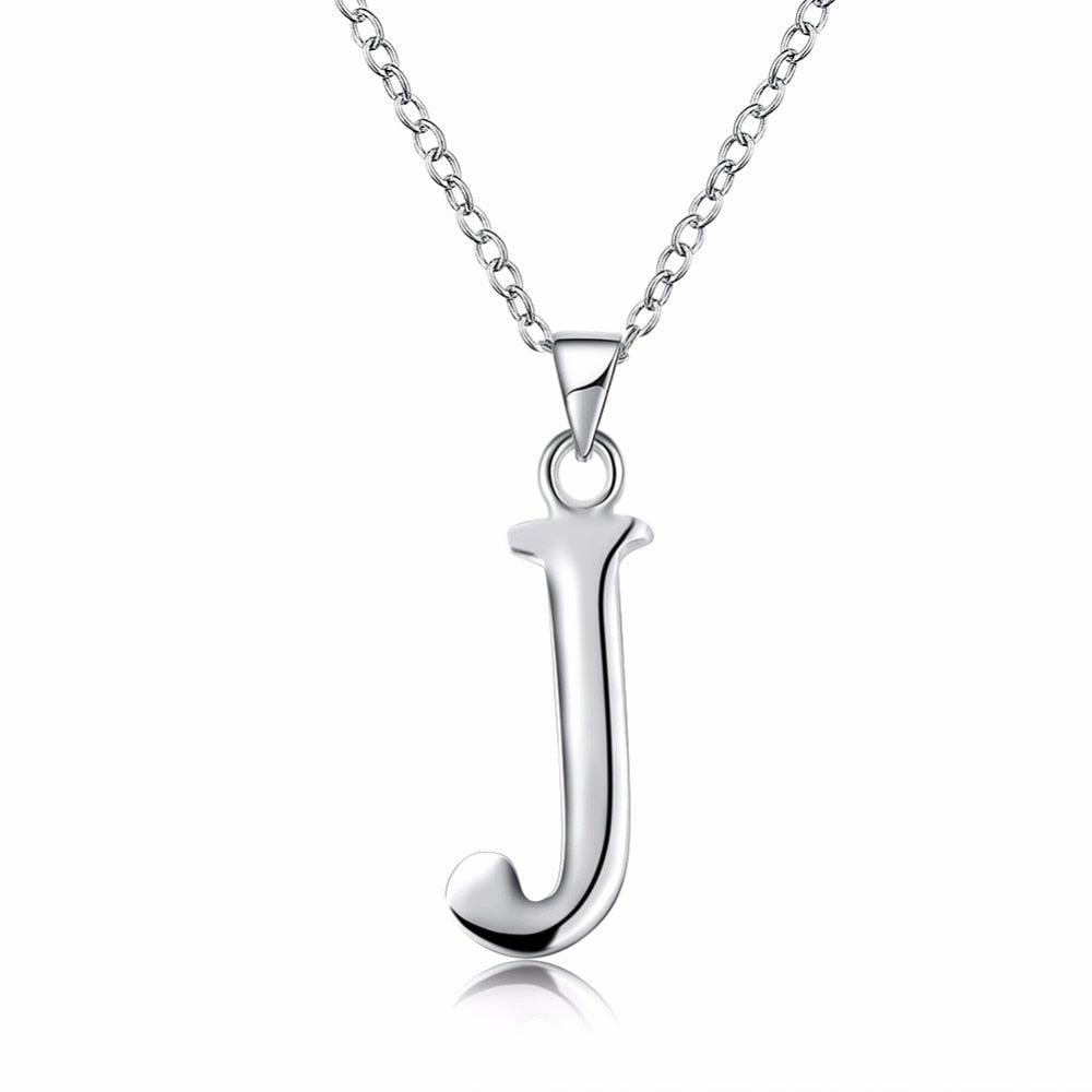 Fashion 925 sterling silver jewelry simple letter J pendant ladies accessories European and American style