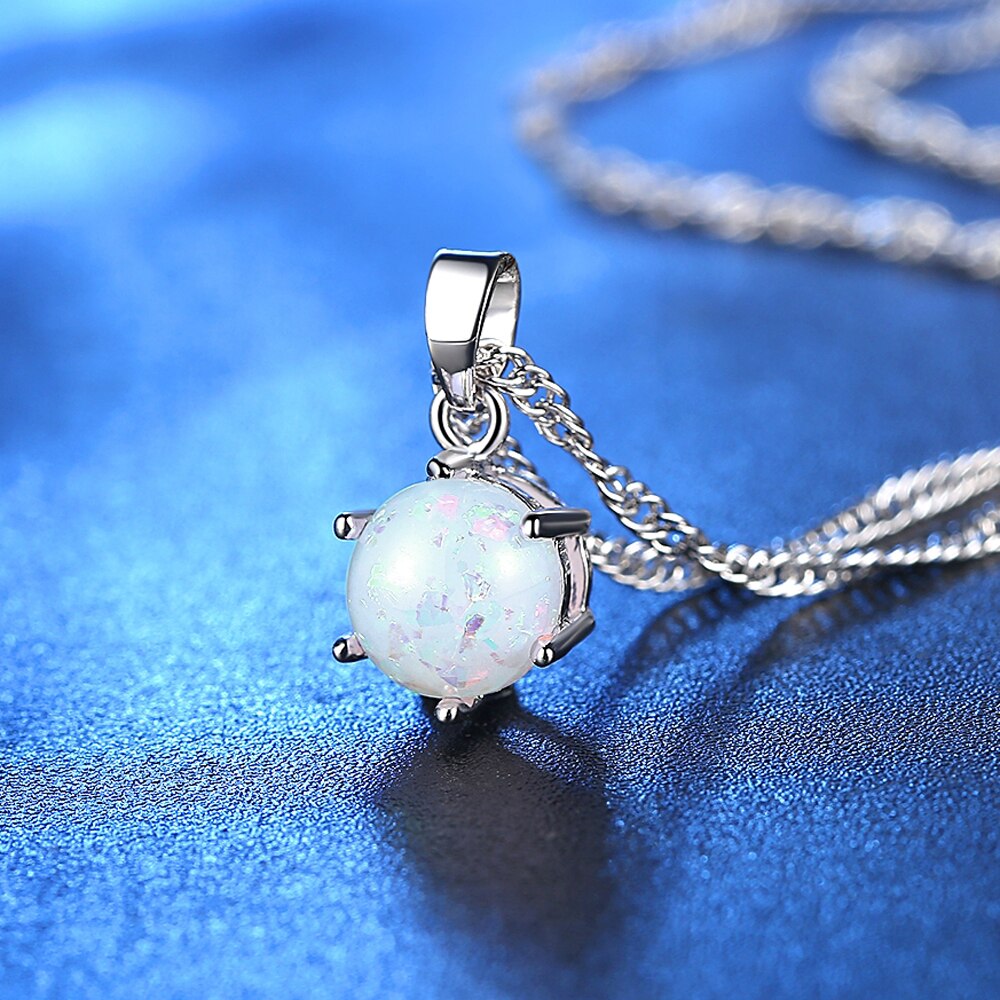 AAA Zircon Round Crystal Pendant Choker Necklace for Women Females Green Purple Blue Pink Color CZ Jewelry Gifts