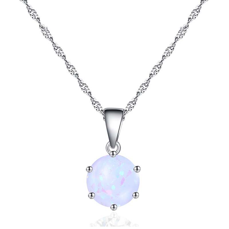 AAA Zircon Round Crystal Pendant Choker Necklace for Women Females Green Purple Blue Pink Color CZ Jewelry Gifts