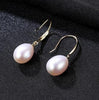 Fashion AU750 Pearl Hook Earrings Natural Pearl Drop Earrings For Women 100% Genuine 18K Gold Jewelry Wedding Gifts