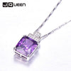 Fashion Accesorios Mujer Gift Jewelry Trendy Silver Necklace Chain Designs 16.60Ct Amethyst Natural Stone Pendant Necklace Hot