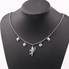 Accesorios Mujer Titanium Steel Love Angel Wing Necklace Love Heart Bell Clavicle Chain Necklace Lock Boho bijoux