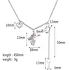 Accesorios Mujer Titanium Steel Love Angel Wing Necklace Love Heart Bell Clavicle Chain Necklace Lock Boho bijoux