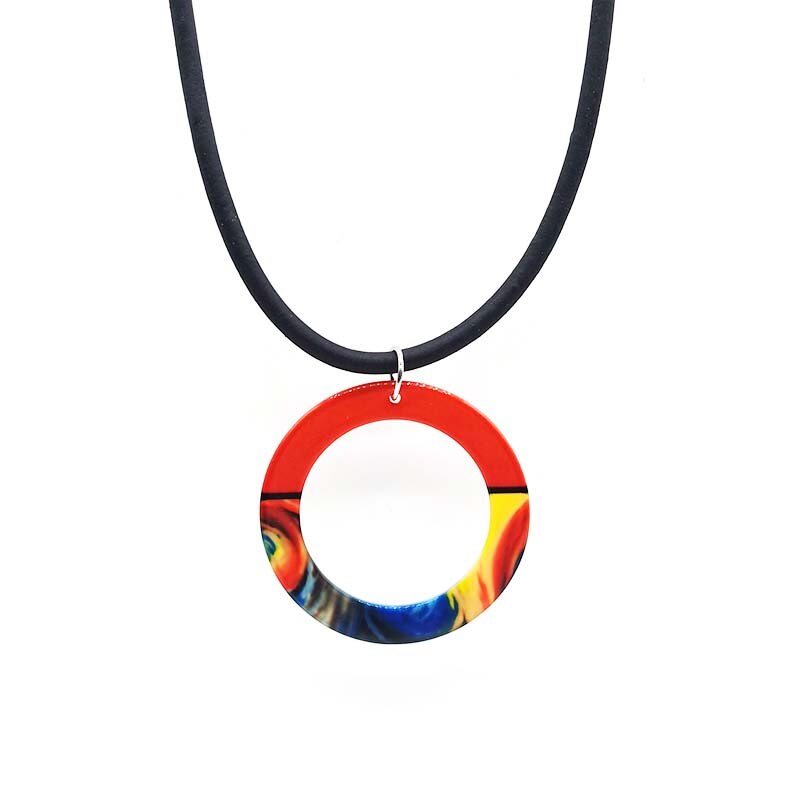 Acrylic Bohemian Vintage Ethnic Copy Long Handmade Mala Round Necklaces & Pendants For Women Dress Statement Necklace