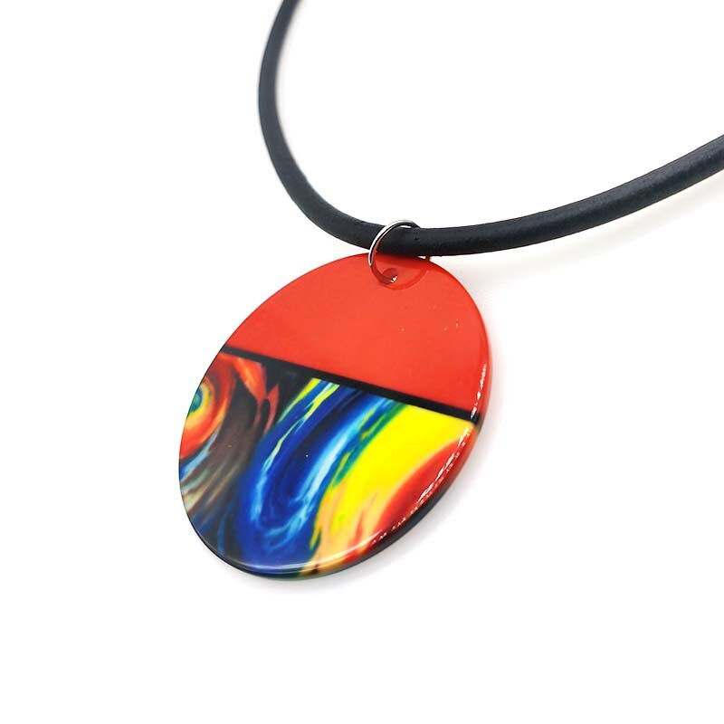 Acrylic Bohemian Vintage Ethnic Copy Long Handmade Mala Round Necklaces & Pendants For Women Dress Statement Necklace