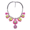 Acrylic Flowers Statement Choker Necklace Women Bohemian Ethnic Tribal Pendants Necklaces Femme Jewelry Vintage Necklace