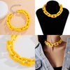 Acrylic Thick Chain Necklaces Pendants Women Punk Rock Choker Jewelry
