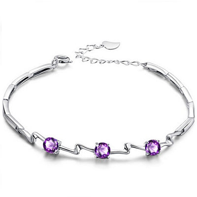 Fashion Adjustable Bangles Zircon Crystal 925 Siver Female Bracelet Elegant Charm Jewelry Gifts