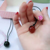 Agate Couple Necklace Natural Stone Charms Pendants Transfer Beads Necklace Chockers Lady Jewelry