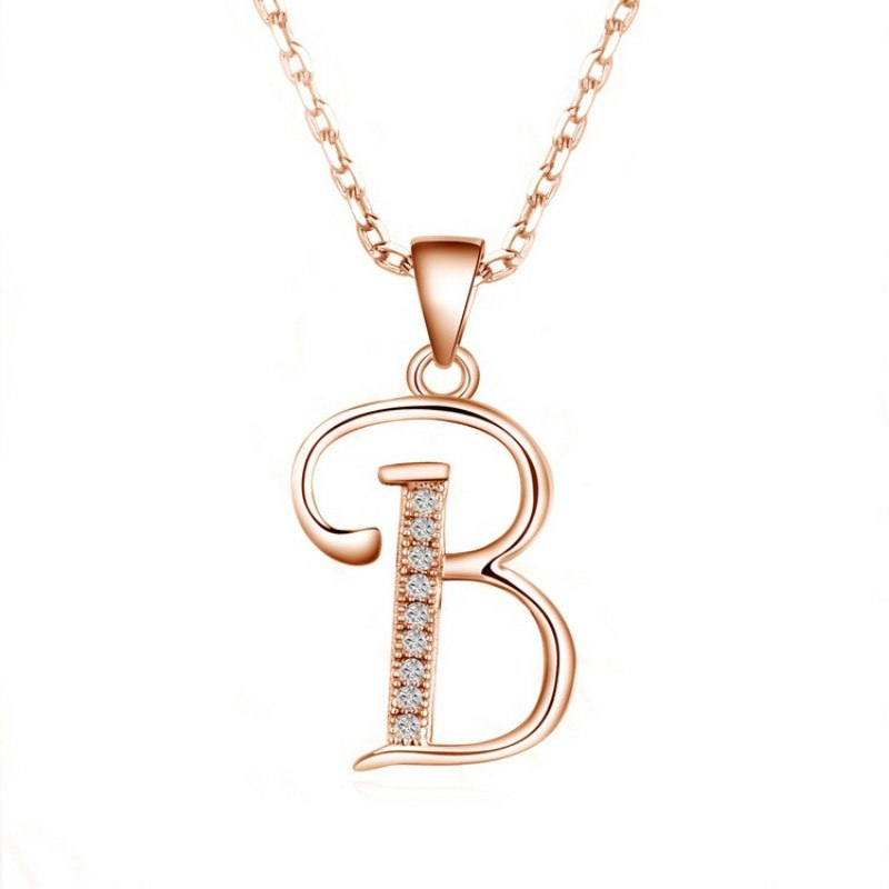 Fashion Alphabet Design 26 Letters Pendant in 925 Sterling Silver Trendy Jewelry Pendant for Men/Woman/Kids Without Chain