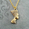 Ancient Egyptian Queen Pharaoh Hip-Hop Fatima Pendant Egypt Nefertiti Head Portrait Necklace