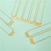 Angel Number Gold Necklace Simple Design 111 222 333 444 555 666 777 888 999 Pendant Choker Necklace for Women Jewelry