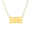 Angel Number Gold Necklace Simple Design 111 222 333 444 555 666 777 888 999 Pendant Choker Necklace for Women Jewelry