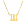 Angel Number Gold Necklace Simple Design 111 222 333 444 555 666 777 888 999 Pendant Choker Necklace for Women Jewelry