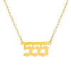 Angel Number Gold Necklace Simple Design 111 222 333 444 555 666 777 888 999 Pendant Choker Necklace for Women Jewelry