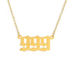 Angel Number Gold Necklace Simple Design 111 222 333 444 555 666 777 888 999 Pendant Choker Necklace for Women Jewelry