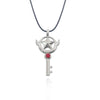 Anime Pentagram Moon Necklace Cartoon Crystal Angel Wings Key Pendant Choker Student Cosplay Daily Jewelry