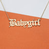 Baby Girls Necklace Babygirl English Necklace Letter Pendants Stainless Steel Mom Lovers Girlfriend Jewelry