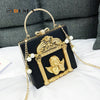 Baroque Angel Relief Crossbody Bags for Women Handbag Chains Clip Shoulder Bag Ladies Retro Evening Clutch Purses Chic