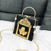 Baroque Angel Relief Crossbody Bags for Women Handbag Chains Clip Shoulder Bag Ladies Retro Evening Clutch Purses Chic