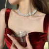 Baroque Vintage Pearl Necklaces For Women Trendy Niche Clavicle Chain Bohemian Collar Statement Simple Prom Accessories