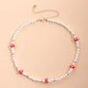 Beaded Necklace For Women on the neck Accessories Mushroom Imitation Pearl Neckalce Jewelry 40cm(15 6/8") long, 1 Piece