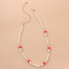 Beaded Necklace For Women on the neck Accessories Mushroom Imitation Pearl Neckalce Jewelry 40cm(15 6/8") long, 1 Piece