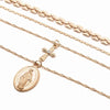 Beaded Necklaces for Women Multilayer Combo Bohemia Gold Necklace Simple Cross Jesus Pendant Necklace Female jewlery